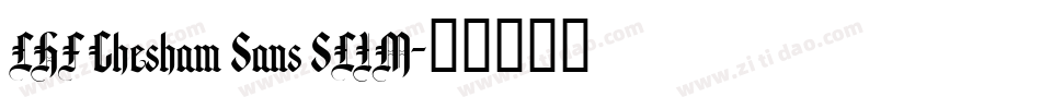 LHF Chesham Sans SLIM字体转换